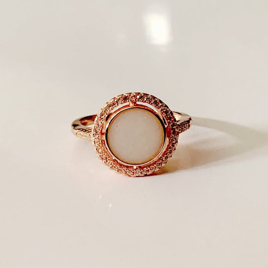 El anillo de leche materna Halo - chapado en oro - chapado en rosa, plata